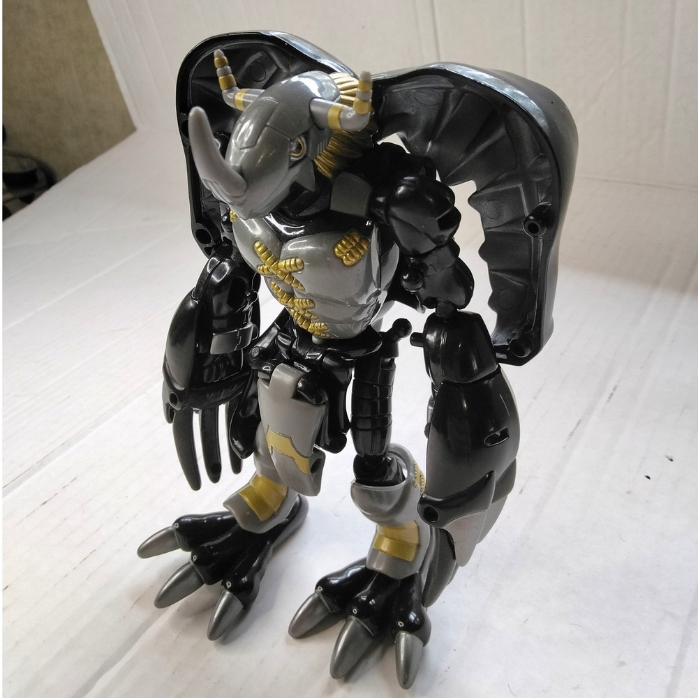 Vintage Bandai Digimon BlackWarGreymon Digivolving Action Figure 7in Transform